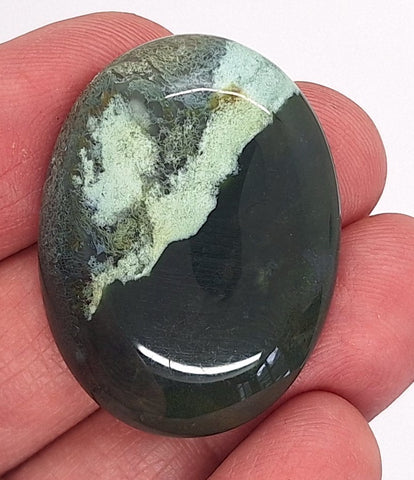 40x30mm India Agate Mixed Color Flat Back Cabochon Stone S4250B