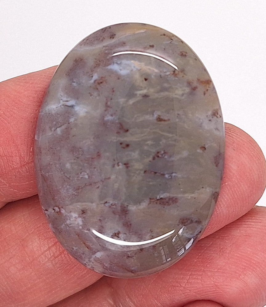 40x30mm India Agate Mixed Color Flat Back Cabochon Stone S4250D