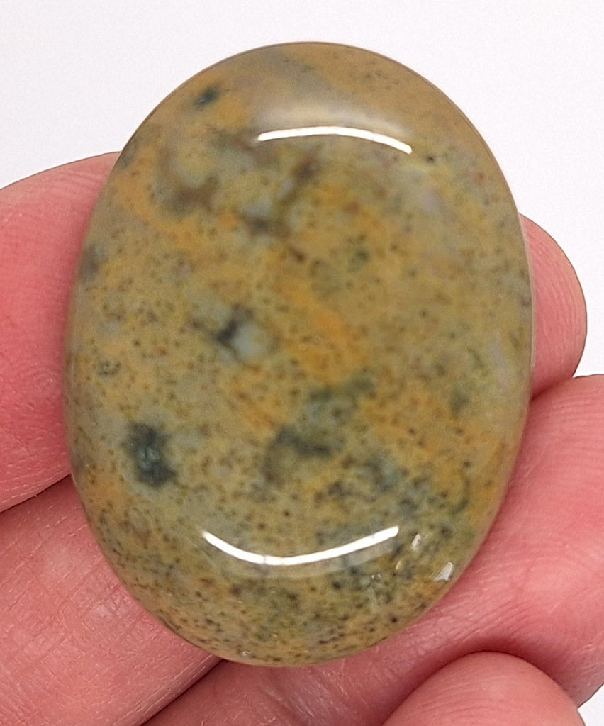 40x30mm India Agate Mixed Color Flat Back Cabochon Stone S4250E