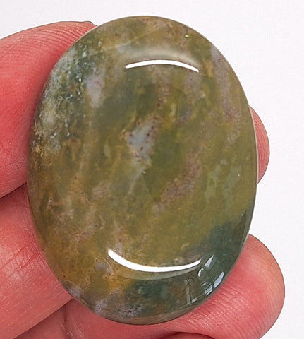 40x30mm India Agate Mixed Color Flat Back Cabochon Stone S4250G