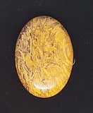 25x18mm Elephant Skin Jasper Miriam Stone Calligraphy Stone Cabochon S4260