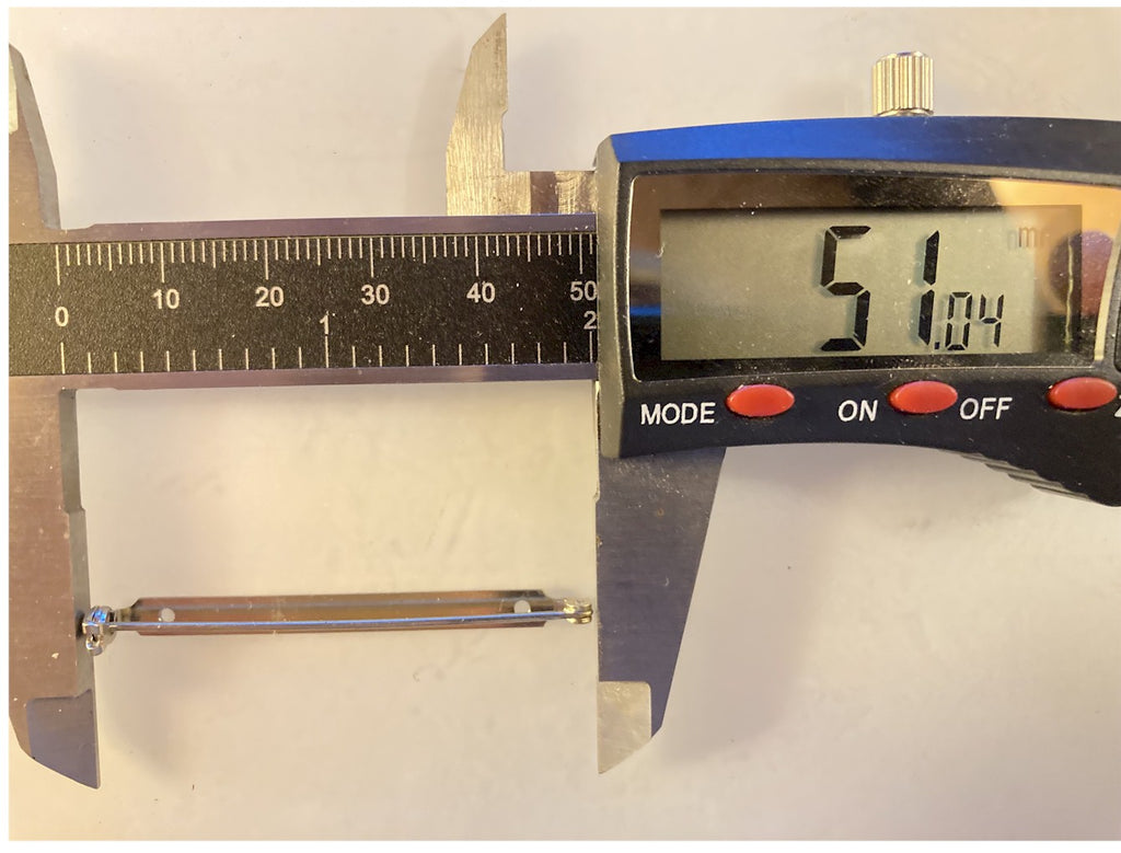 2 inch NARROW SUPERIOR Solid Nickel MADE IN USA Bar Pin Brooch Pin S4166