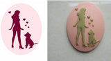 40x30mm Custom Resin Cameo S1358