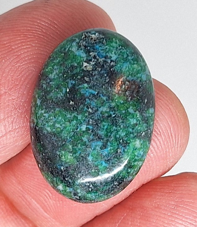 25x18mm Chrysocolla Semi-precious gemstone Cabachon Dyed Flat Back S2091C