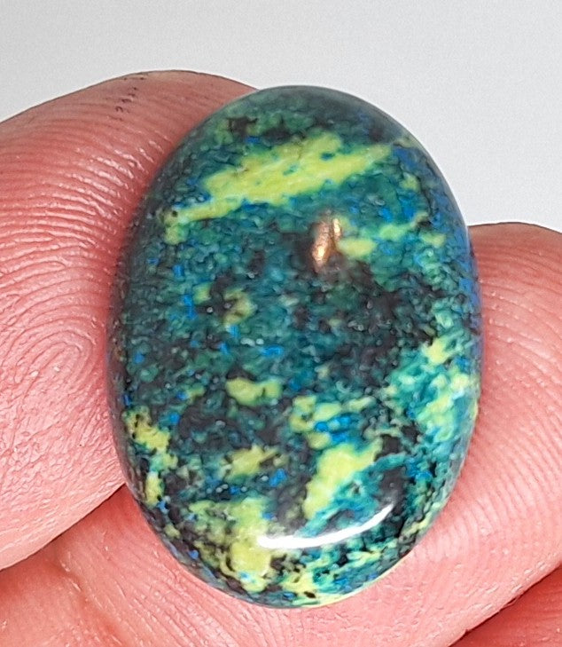 25x18mm Chrysocolla Semi-precious gemstone Cabachon Dyed Flat Back S2091E