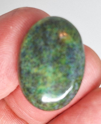 25x18mm Chrysocolla Semi-precious gemstone Cabachon Dyed Flat Back S2091M
