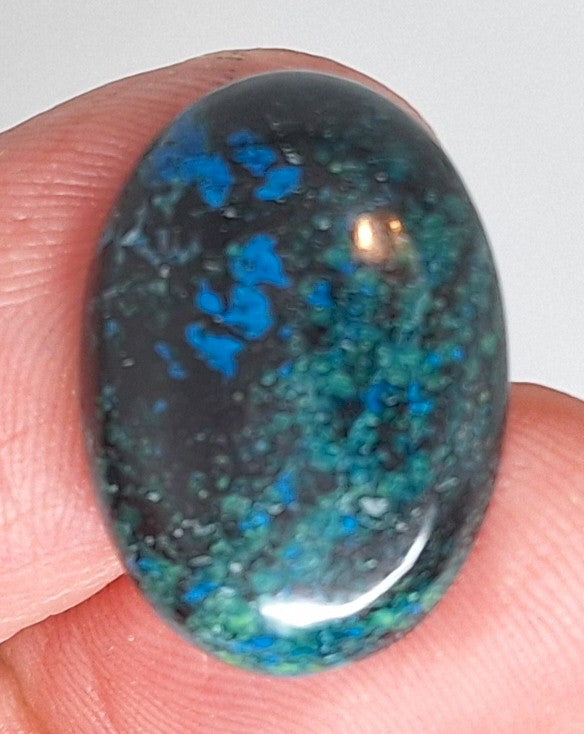 25x18mm Chrysocolla Semi-precious gemstone Cabochon Dyed Flat Back S2091o