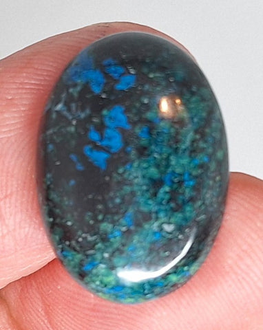 25x18mm Chrysocolla Semi-precious gemstone Cabochon Dyed Flat Back S2091o