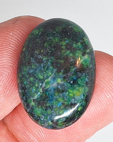 25x18mm Chrysocolla Semi-precious gemstone Cabochon Dyed Flat Back S2091P