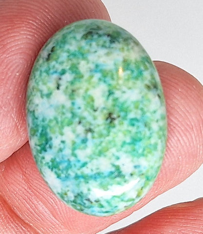 25x18mm Chrysocolla Semi-precious gemstone Cabachon Dyed Flat Back S2091i