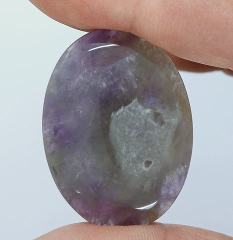 40x30mm Natural Amethyst Gemstone Flat Back Cabachon S2104G