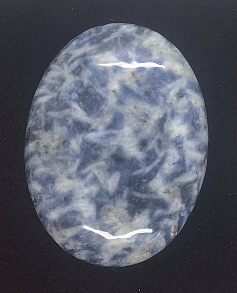 40x30mm Blue Spot Jasper Flat Backed Loose Semi-precious Gemstone Cabochon S2171C