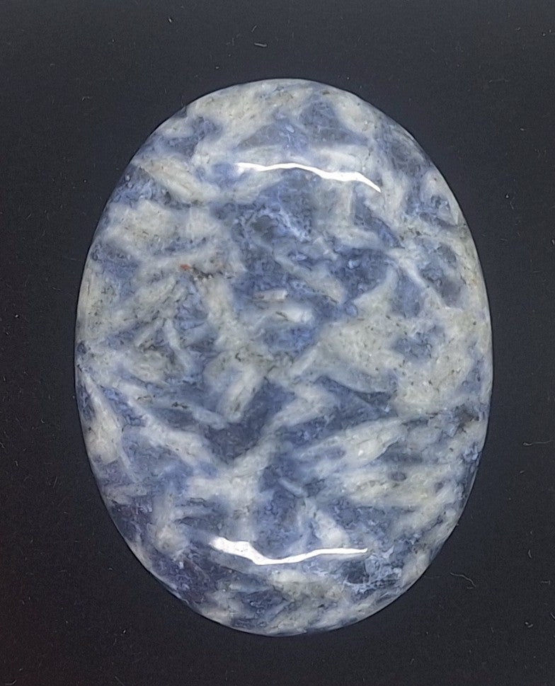 40x30mm Blue Spot Jasper Flat Backed Loose Semi-precious Gemstone Cabochon S2171D
