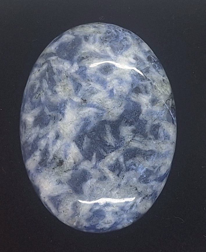 40x30mm Blue Spot Jasper Flat Backed Loose Semi-precious Gemstone Cabochon S2171E