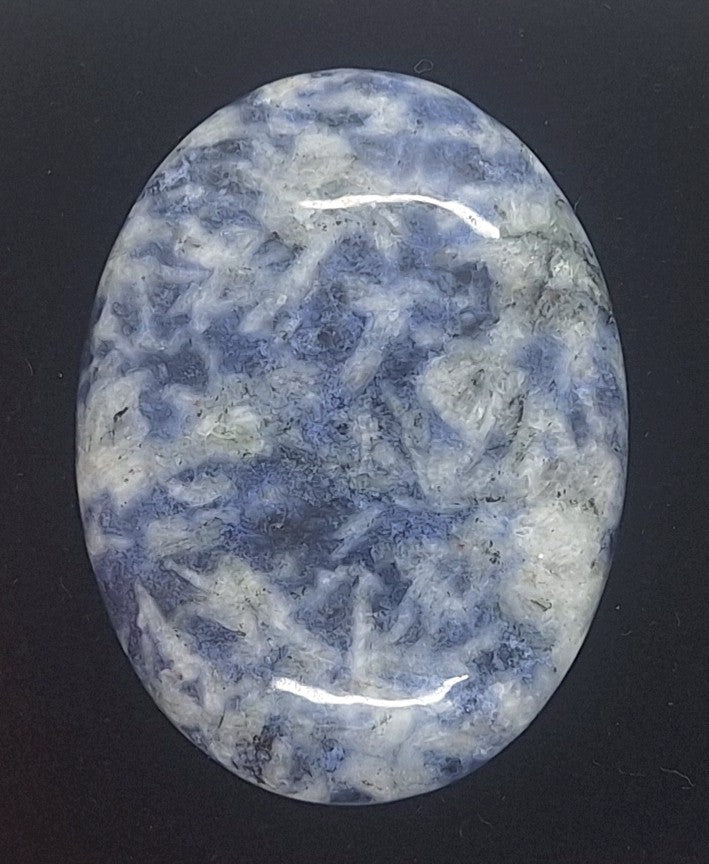 40x30mm Blue Spot Jasper Flat Backed Loose Semi-precious Gemstone Cabochon S2171F