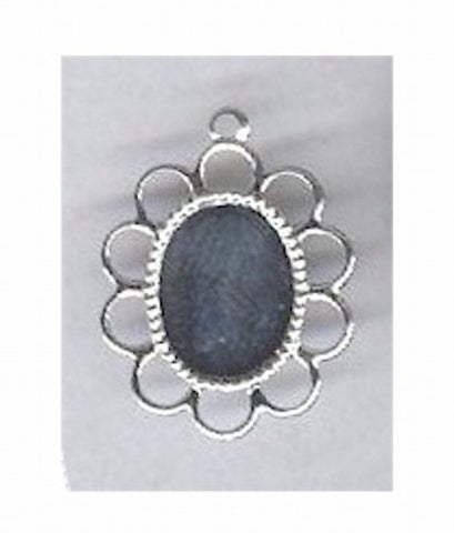 Silver 10x8mm filigree cameo setting with ring 108x