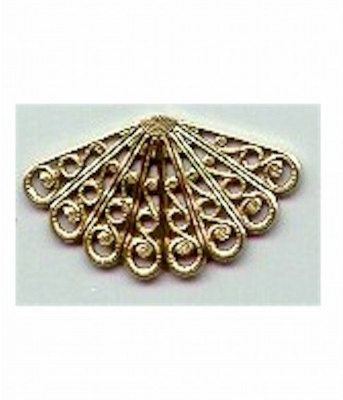 Gold filigree 35mm jewelry finding supply part 156st - SALE