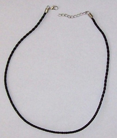 Black Leatherette Necklace Cord 17 inches 186x