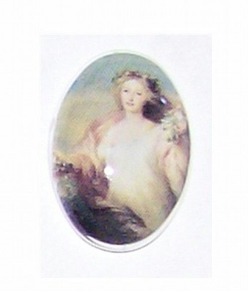 18x13mm Glass Cameo of  victorian lady 193x