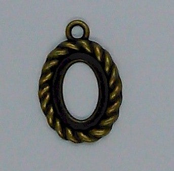 14x10mm Open Back Cabochon Setting with ring Cameo Frame 19c