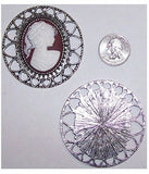 Closeout -10pcs of  40x30mm Large Cameo Cabochon Setting 330x