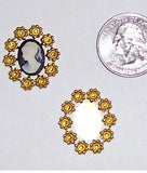 CLOSEOUT - 12PCS.  of 14x10mm Raw Brass cabochon setting 336x