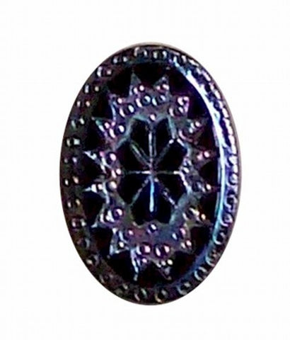 Etched Aurora Borealis Glass Cabochon 25x18mm 362x
