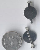 Closeout - 9pcs. of 1 inch Bar pin with 15mm gluing pad Barpin Brooch Pin 379q