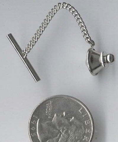  Silver tie tack clutch with bar 486q