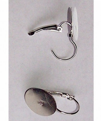 Silver Lever Back Earrings with 15mm Pad sold by the pair Item#498x