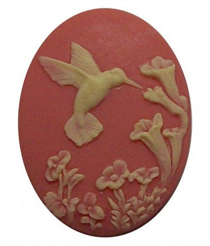 Pink Hummingbird Resin Cameo 40x30 524x