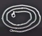 Silver 18 inch Curb Chain Necklace with Lobster Clasp 626x