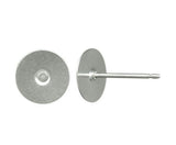 144pcs ( 72pair) Earring Posts Surgical Steel Superior Quality Stainless Ear 3/8 Stud 8mm Flat Pad 658q