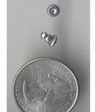 Closeout - 1 ounce aprox. 200pcs. Silver Ear Nut Earring Finding Bullet Earring Back with rubber grip 669q