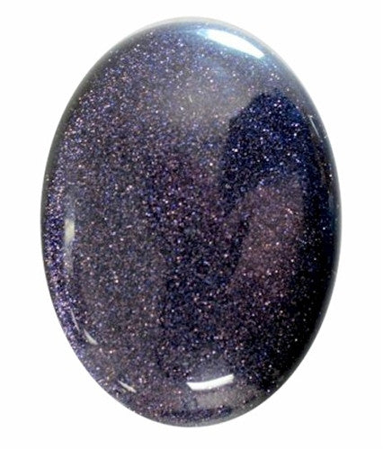 40x30mm Flat Back Blue Goldstone Gemstone Cabochon 675x