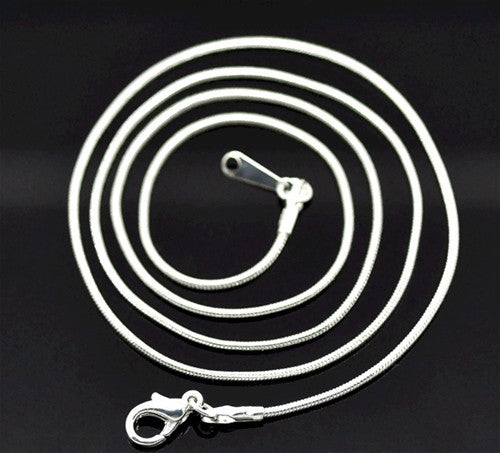 20 inch Necklace Silver Snake Chain with Lobster Clasp 1.2mm thick 830x