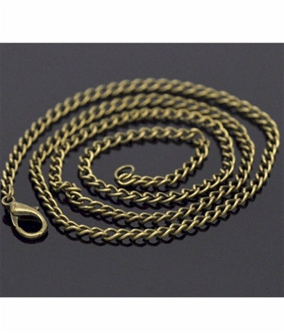 20 inch Antique Bronze Curb Chain Necklace 3.5x2.6mm  832x