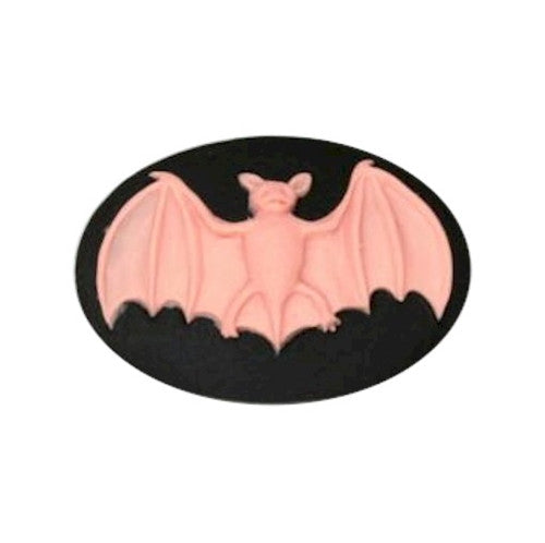 25x18mm Pink and Black Bat Resin Cameo 846x