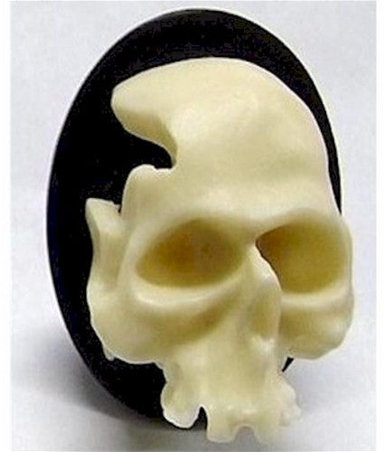 40x30mm  3D Skull Halloween Steampunk Embellishment Resin Cameo 928x