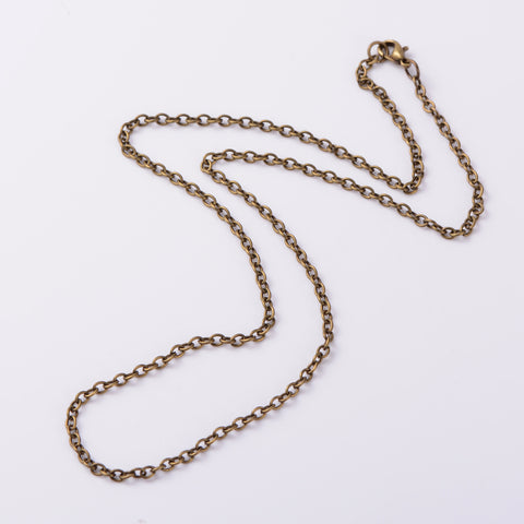 25 inch Necklace Antique Bronze Cable Chain Jewelry Links 4x3mm 976x