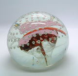 Vintage Magnum Butterfly Paperweight Controlled Bubble Studio Art Glass