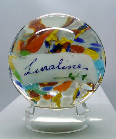 Vintage Luraline DEGENHART Glass Paperweight WEST VIRGINIA Ohio
