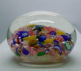 Paperweight Early Chinese Art Glass Millefiore Scramble Copy of St. Louis