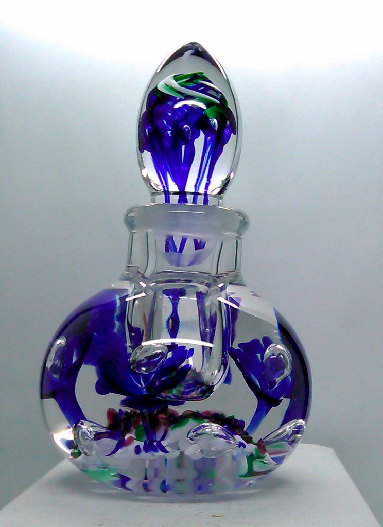 Prestige signed Art Glass Hand Blown Studio Perfume Bottle – Cameo