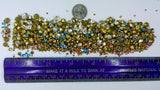 2000+ pcs small GLASS RHINESTONES Clear Colored jewelry repair lot  S2114