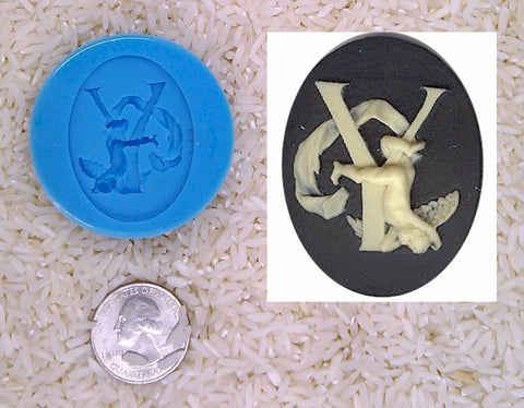 Food Safe Silicone Cameo Mold The LETTER Y of the alphabet for candy soap clay resin wax etc.