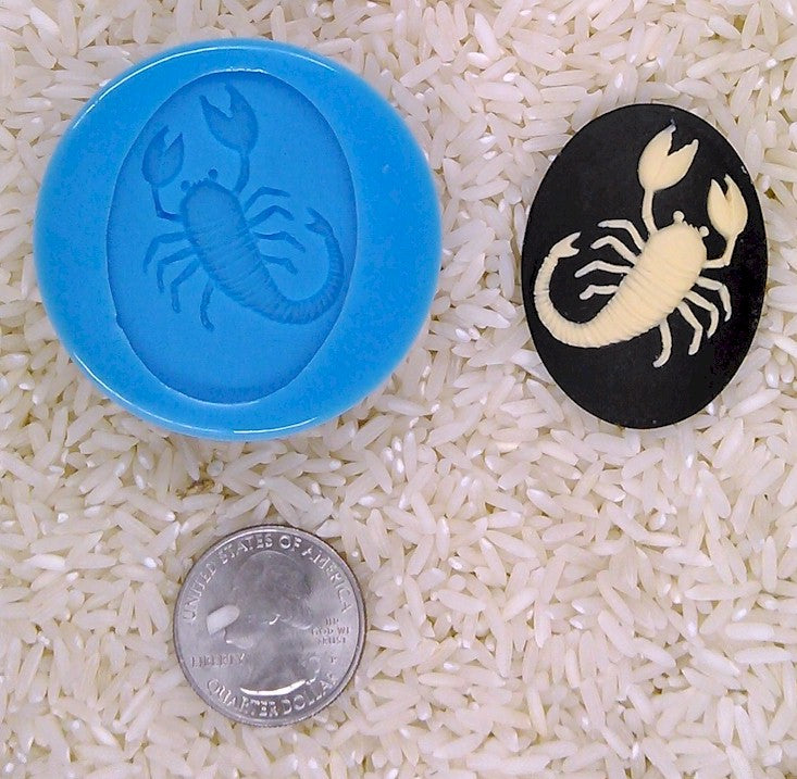 Astrology Zodiac Sign Scorpio Scorpian Food Safe Silicone Cameo Mold for candy soap clay resin wax etc.