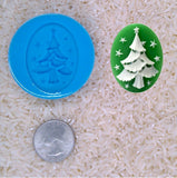 Christmas Tree Holiday Theme xmas spirit Food Safe Silicone Cameo Mold for candy soap clay resin wax etc.