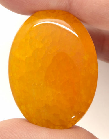 40x30mm Crackle Agate Dyed Amber Loose Gemstone Cabochon S2098C