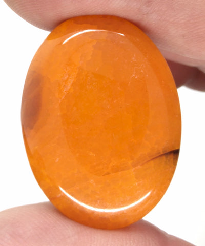 40x30mm Crackle Agate Dyed Amber Loose Gemstone Cabochon S2098K